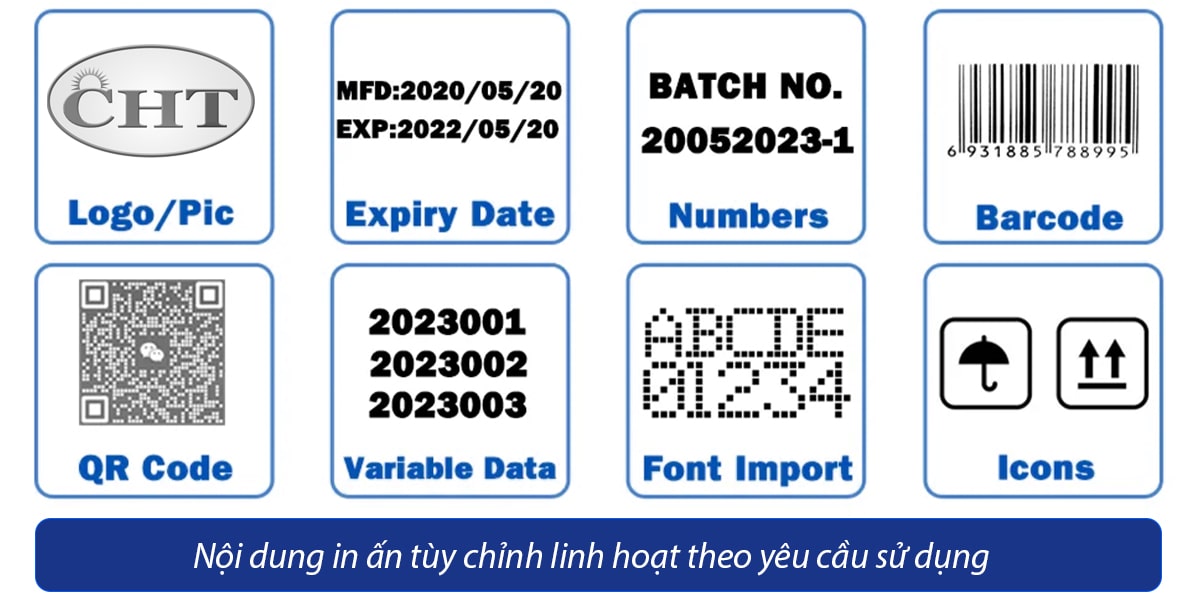 Nội dung in ấn linh hoạt và tùy chỉnh đa dạng