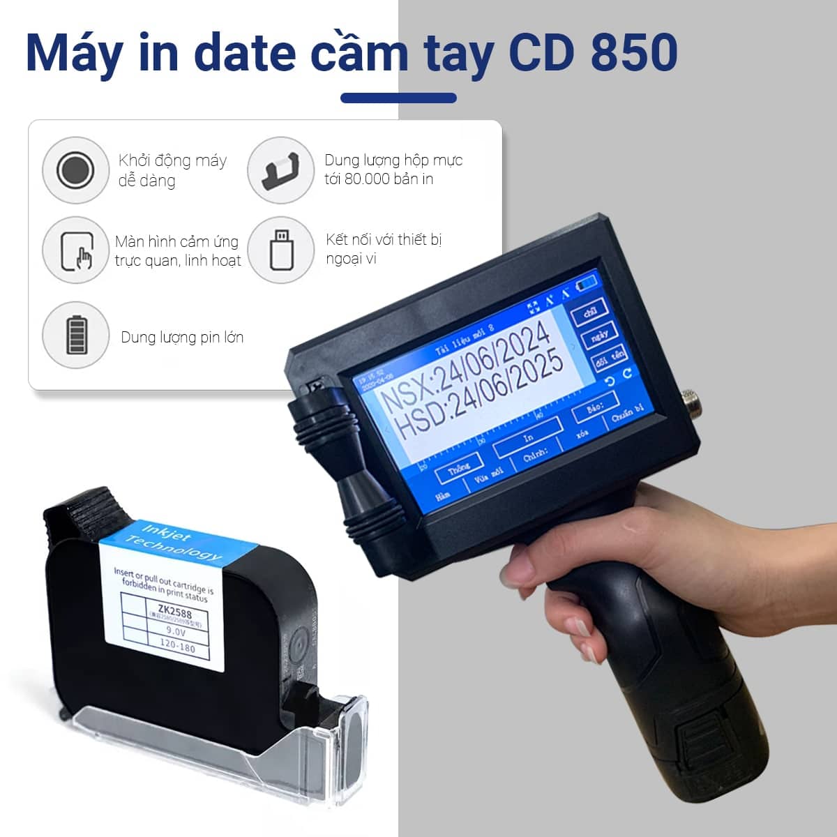 Ưu điểm của máy in date Cd 850