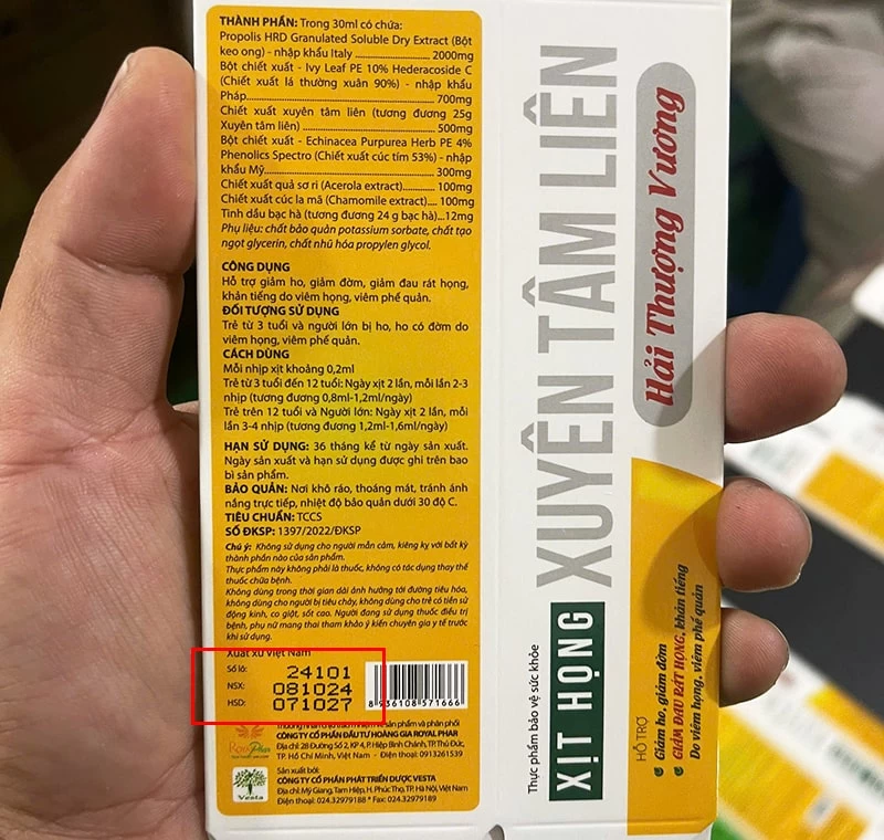 Bản in date trên sản phẩm thuốc