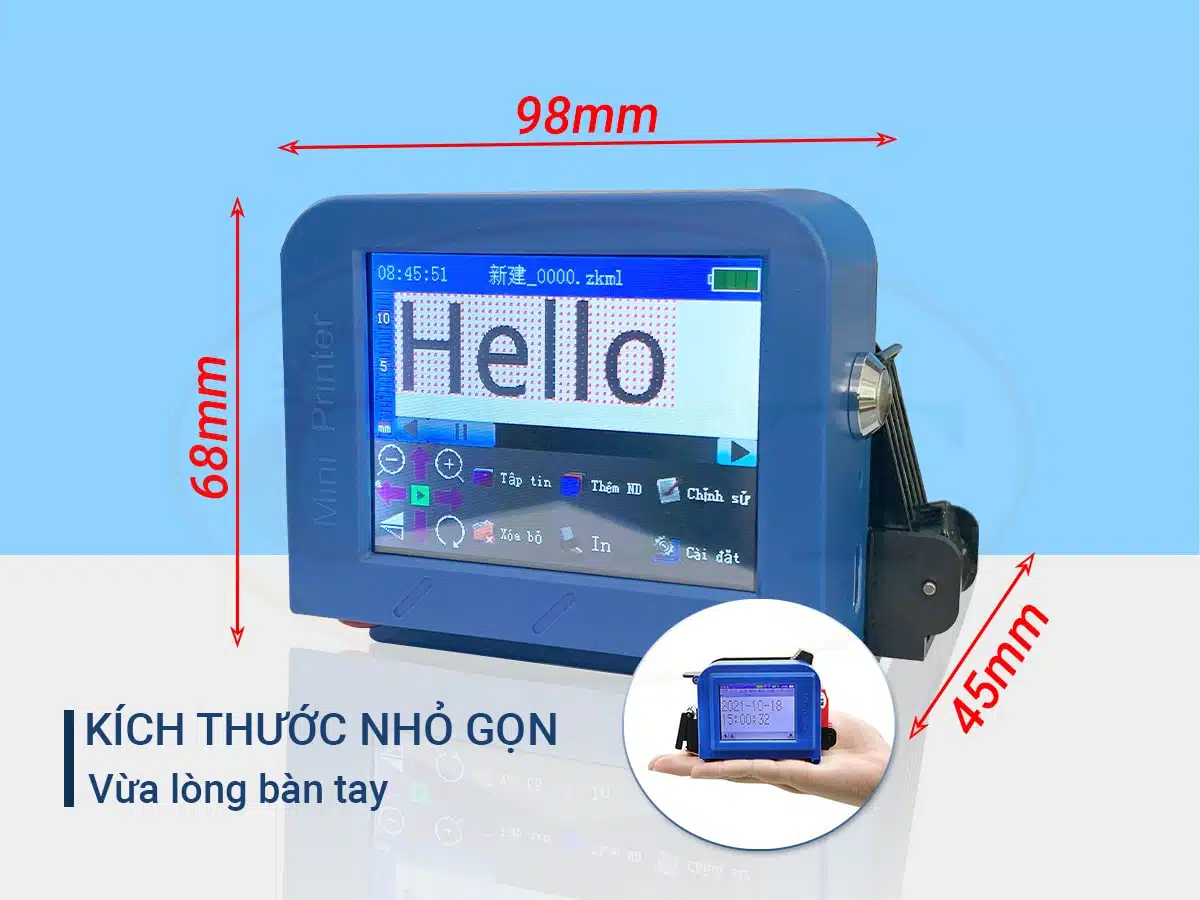 Máy in date cầm tay mini H8