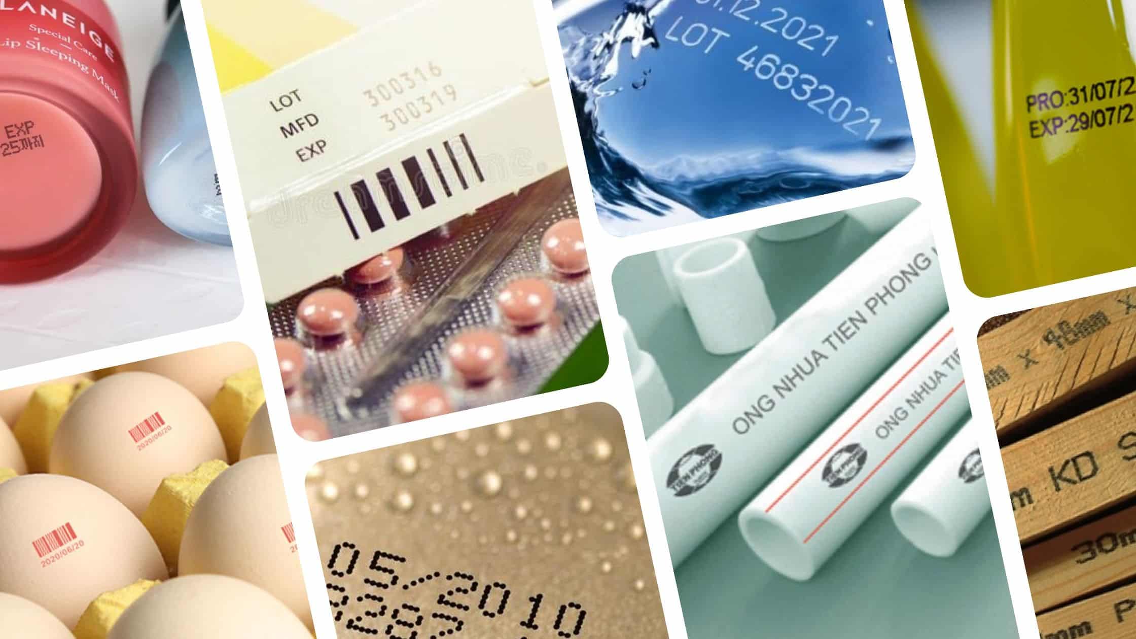 Mẫu in date test trên các chất liệu