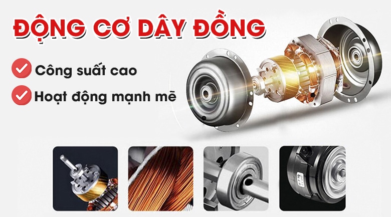 Máy hút chân không có động cơ hoạt động mạnh mẽ