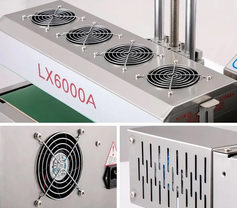 hệ thống làm mát của máy dán màng seal LX6000A