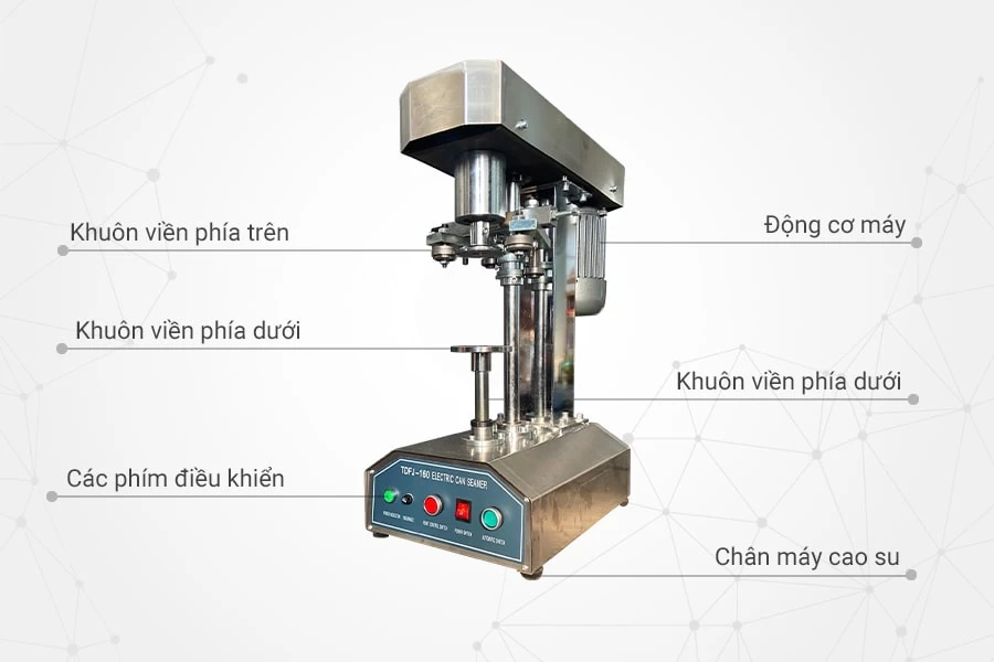 Cấu tạo của máy hàn mí lon