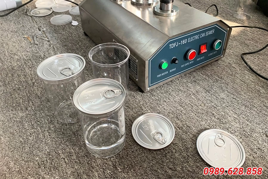 Máy viền mí lon đóng nắp nhôm