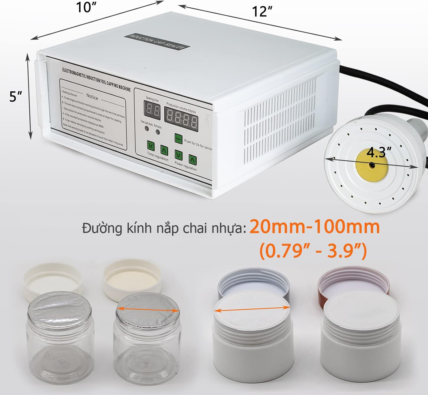 Kích thước của máy hàn seal 500A
